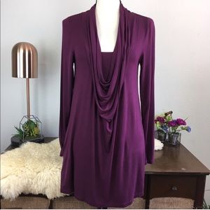 LOGO Lori Goldstein Cowl Neck Pocket Tunic